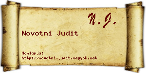 Novotni Judit névjegykártya